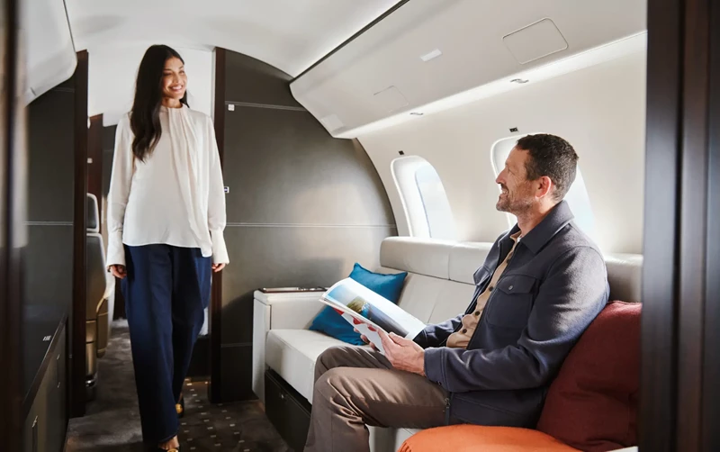 Couple on a VistaJet