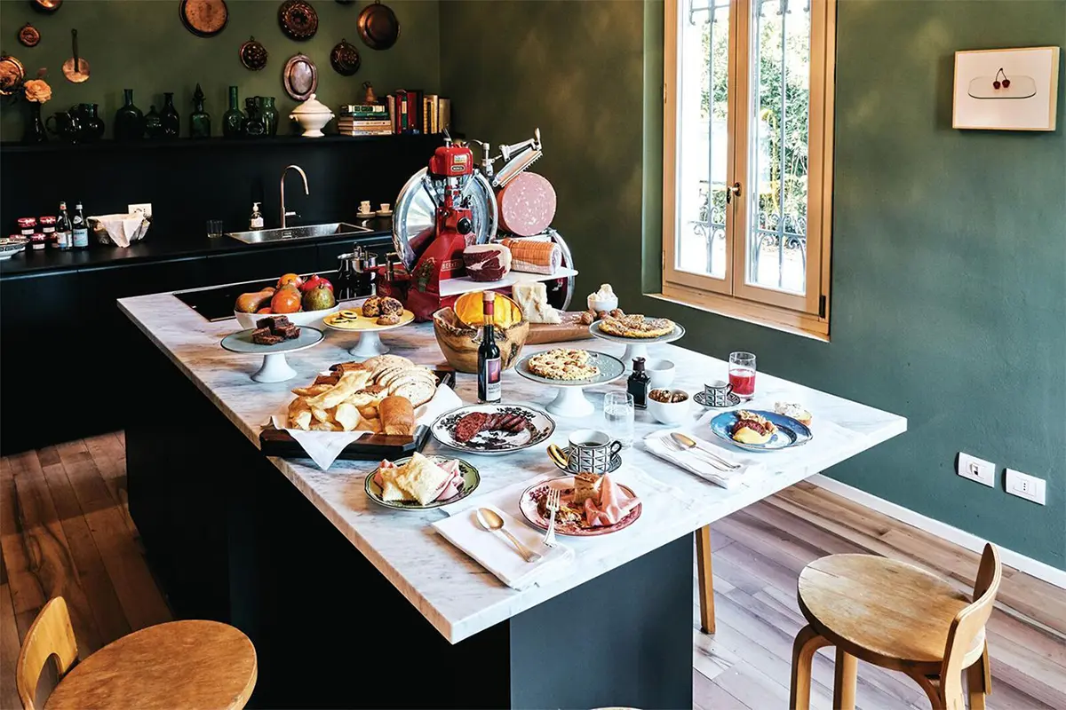 A guest kitchen