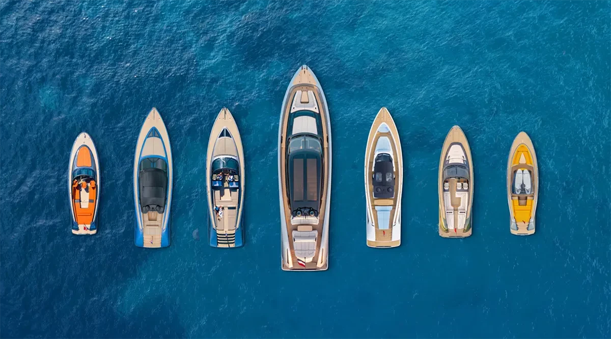 A Number of Boats in the sea