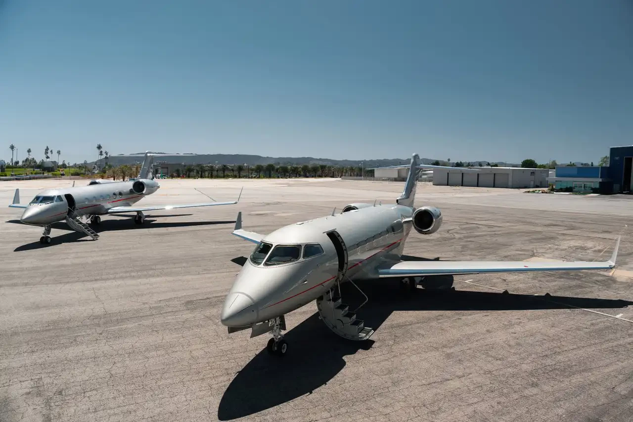 Two parts of the VistaJet Fleet, which account for approximately 5% of the global private jet market.