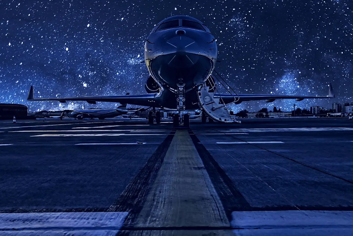 Global 7500 at night