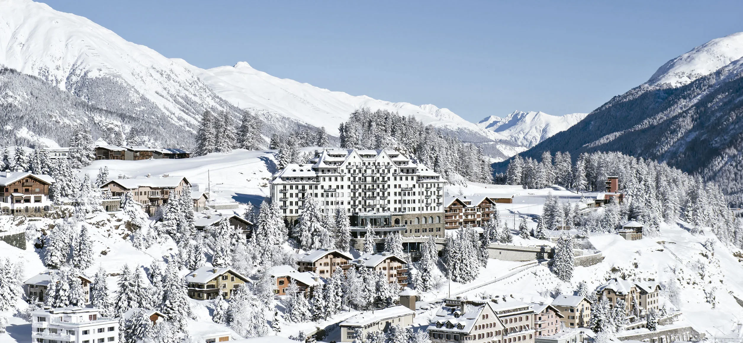 St Moritz in the snow